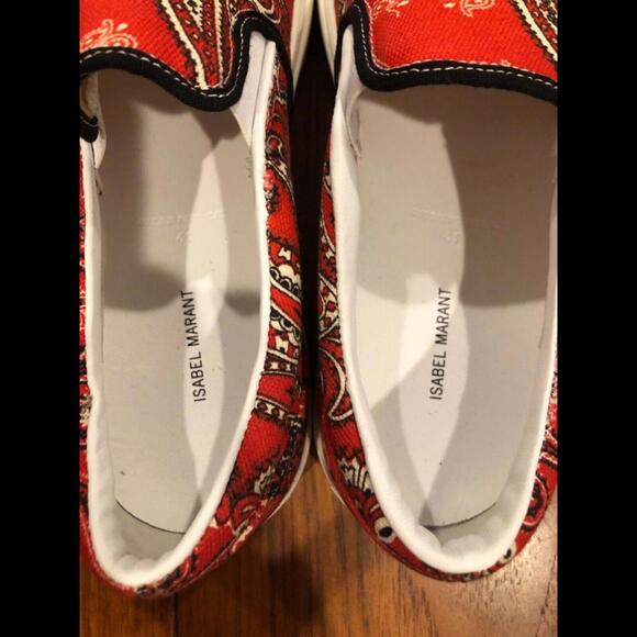 NEW Isabel Marant Meastee Slip On Bandana Print Sneakers 40 10 10.5 - Picture 2 of 6